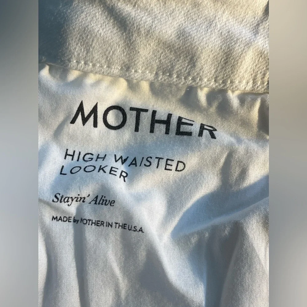 MOTHER The Looker Stayin' Alive High Waisted White Skinny Jeans size27 - Picture 12 of 14